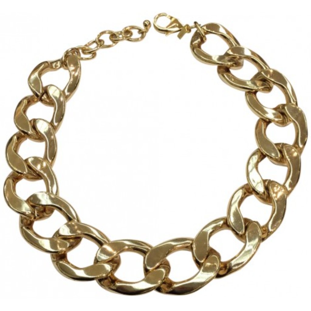 Kenneth Jay Lane Gold Chain Collar Necklace
